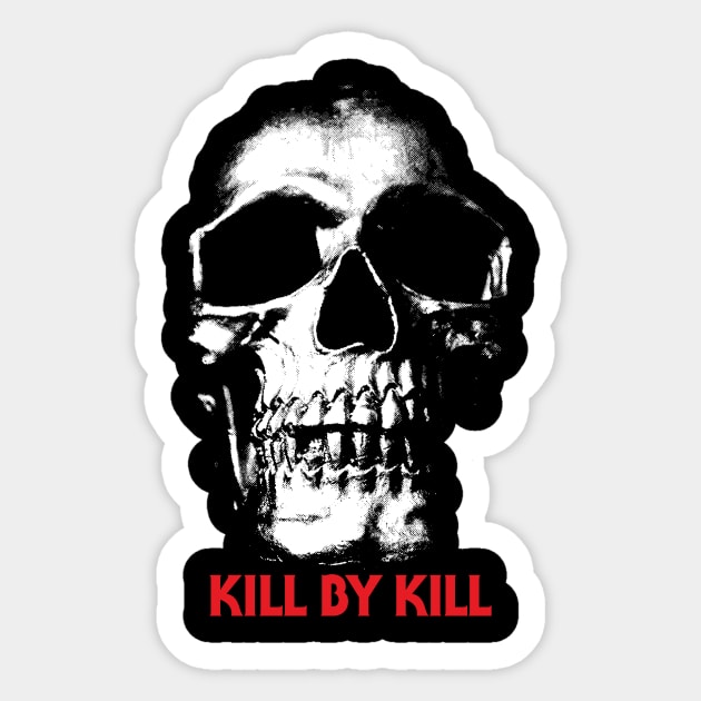 White Skull Sticker by Kill By Kill podcast 
